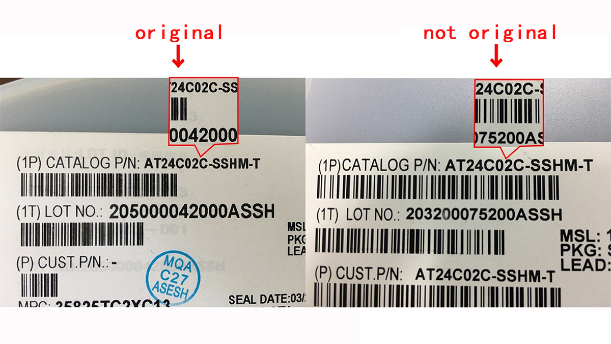 Ic Chip label comparison